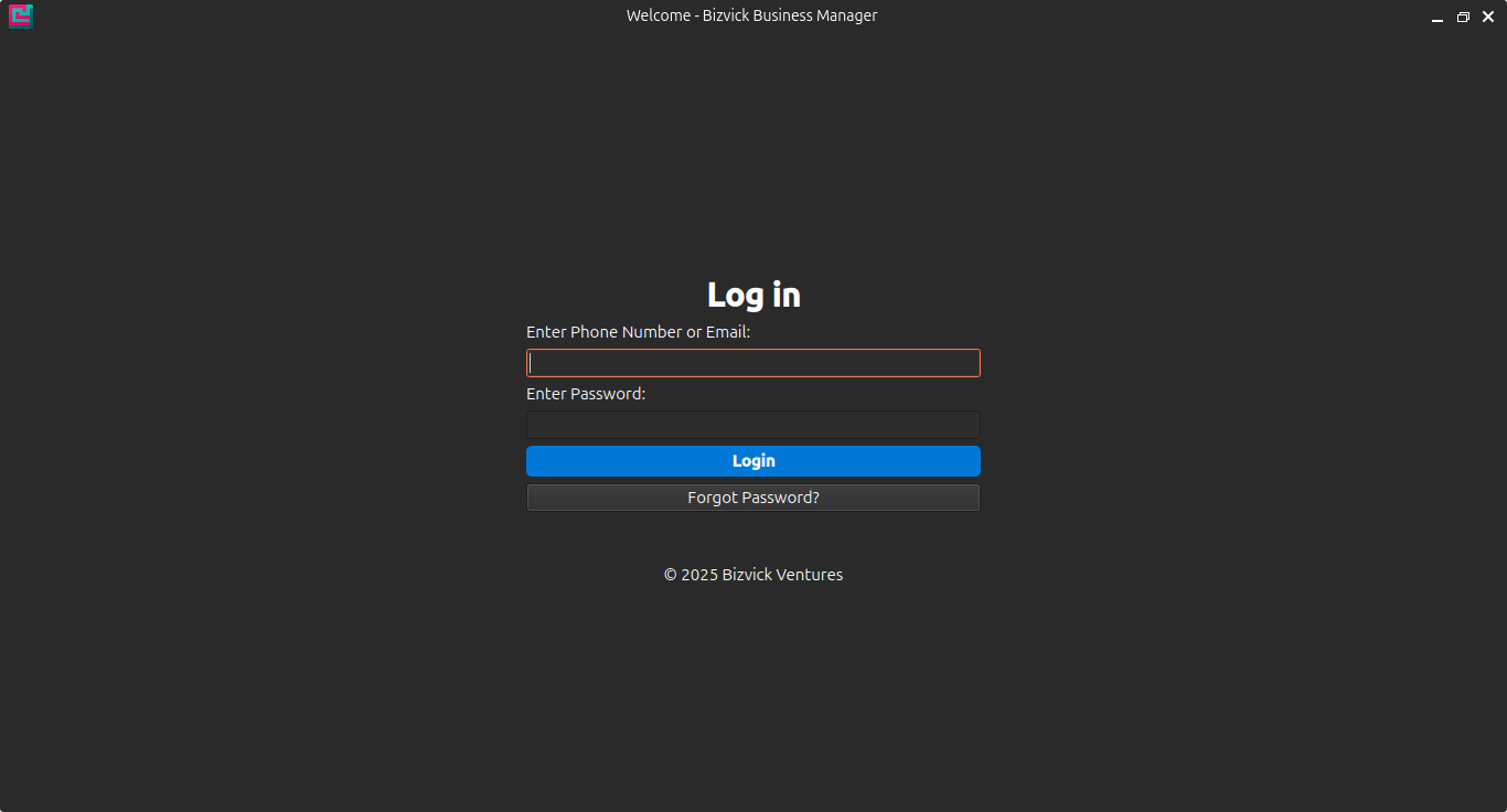 Login Screenshot